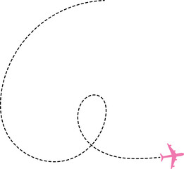 Airplane Dotted Route Line