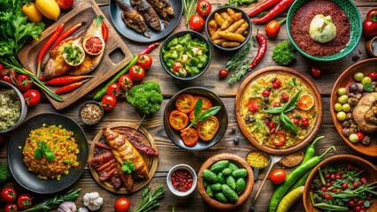 Indulge in exquisite home-cooked meals crafted from fresh ingredients, beautifully vibrant in color, creating a feast for your eyes and a celebration for your taste buds.