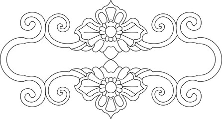 Drawing sketches vector illustrations silhouette designs ornaments carvings classic vintage abstract ethnic floral traditional