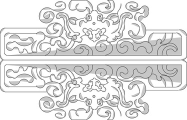 Drawing sketch vector illustrations silhouette designs ornaments carvings classic vintage abstract ethnic traditional modern