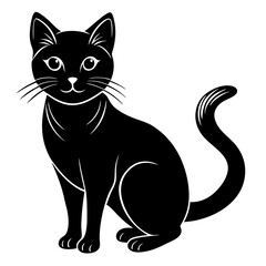 Cat silhouette vector illustration 
