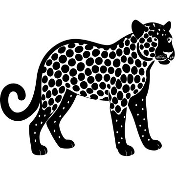 recommend clip art:  Leopard silhouette vector illustration 