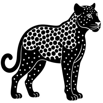 recommend clip art:  Leopard silhouette vector illustration 