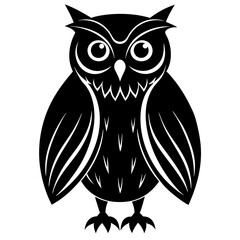Owl silhouette vector illustration 