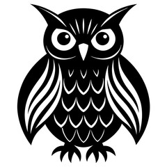 Owl silhouette vector illustration 