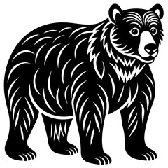 Bear silhouette vector illustration