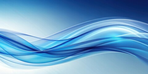 Fototapeta premium Abstract Blue Wave Background with Gradient Transition