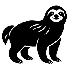  Sloth silhouette vector illustration