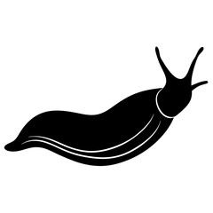 Slug silhouette vector illustration 