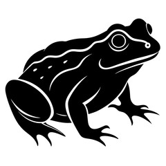 Toad silhouette vector illustration