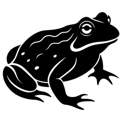 Toad silhouette vector illustration
