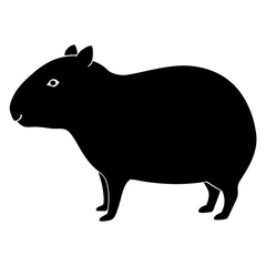  Capybara silhouette vector illustration