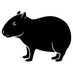  Capybara silhouette vector illustration
