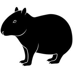  Capybara silhouette vector illustration