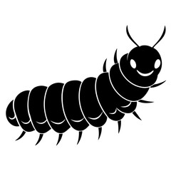  Caterpillar silhouette vector illustration