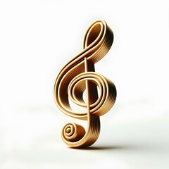 Obraz premium golden treble clef