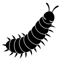  Caterpillar silhouette vector illustration