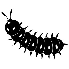  Caterpillar silhouette vector illustration
