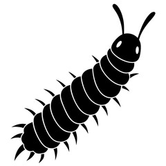  Caterpillar silhouette vector illustration