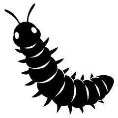  Caterpillar silhouette vector illustration