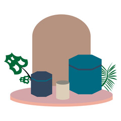 Aesthetic podium Decoration