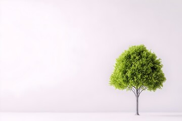 green tree on white background