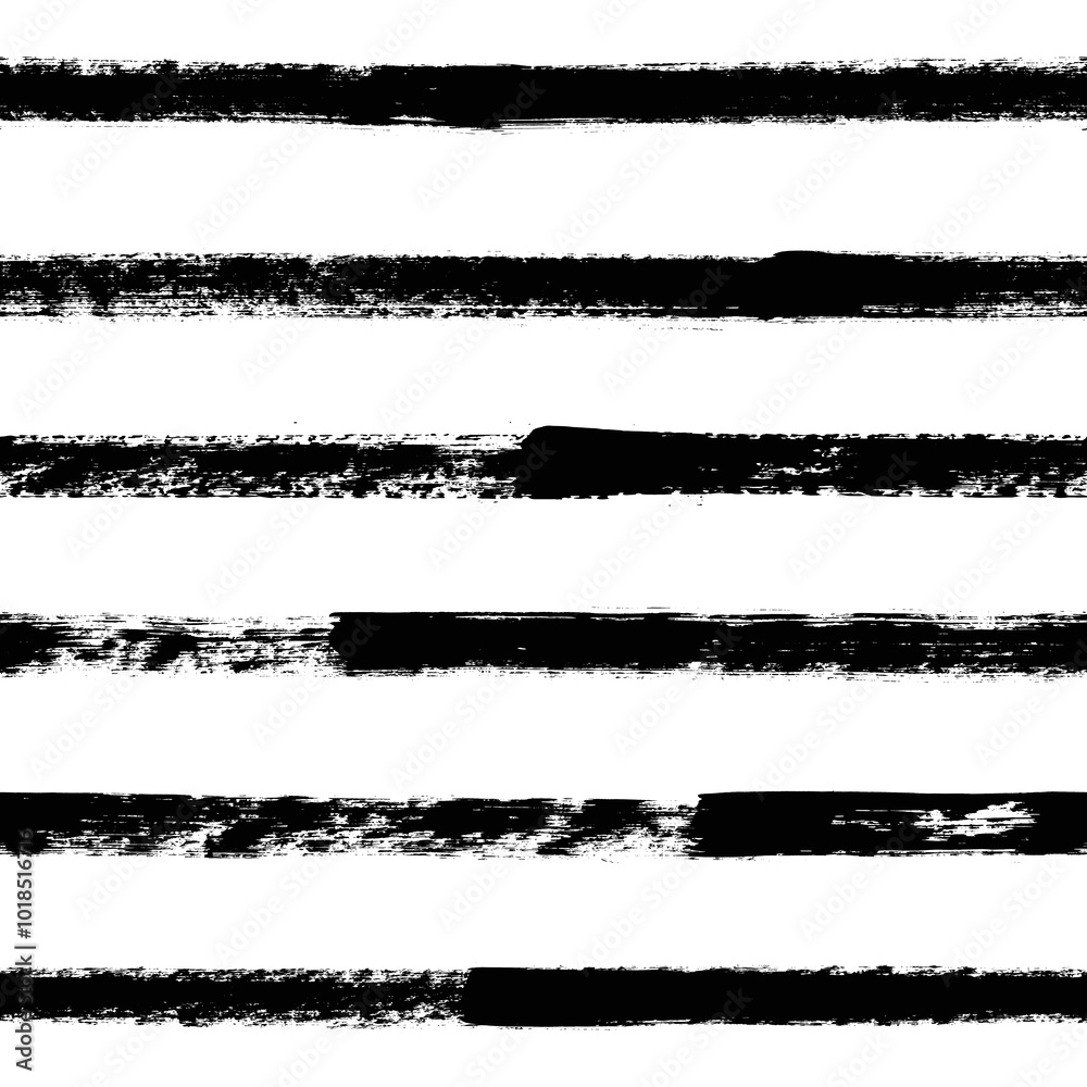 Aufkleber vector stripes pattern. seamless black and white brush stroke background. striped print with distres
