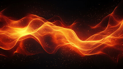 Obraz premium Black background with holographic neon digital wave. Background for song, desktop background, digital abstract themes.