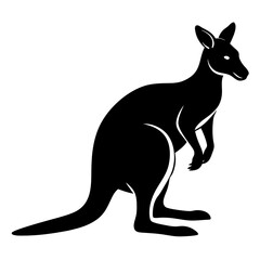 Kangaroo silhouette vector illustration 