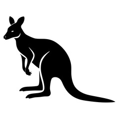 Kangaroo silhouette vector illustration 
