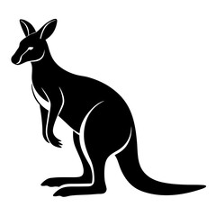 Kangaroo silhouette vector illustration 