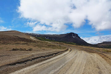 Natural road to Batea Mahuida volcano. Wind was the strongest ever!