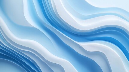 Fototapeta premium Abstract Blue and White Curved Lines