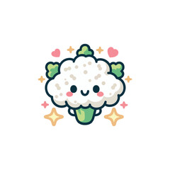 Fototapeta premium kawaii Cauliflower vector 