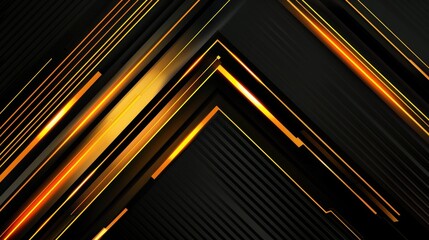 Obraz premium Abstract Geometric Background with Golden Lines
