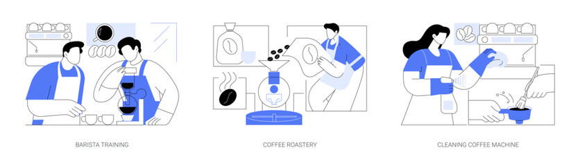 Coffee shop isolated cartoon vector illustrations se