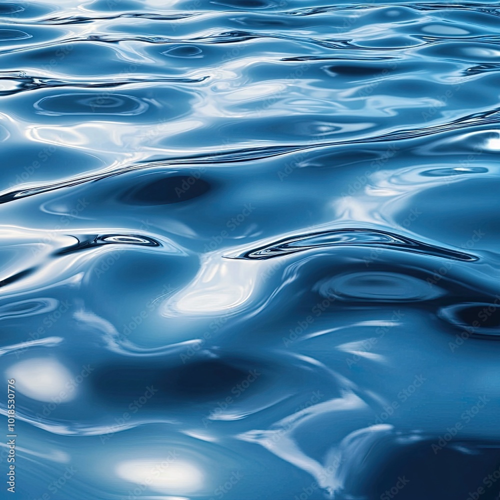 Sticker a serene close-up of gentle water waves reflecting light, creating a calm and tranquil ambiance perf