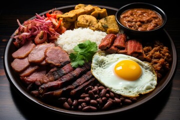 Fototapeta premium Savory Colombian Bandeja Paisa Feast