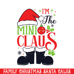 The mini Santa Claus Christmas design, Santa family Christmas design