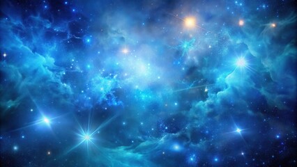 Obraz premium Cosmic Nebula with Bright Stars Shining Through Dusty Clouds