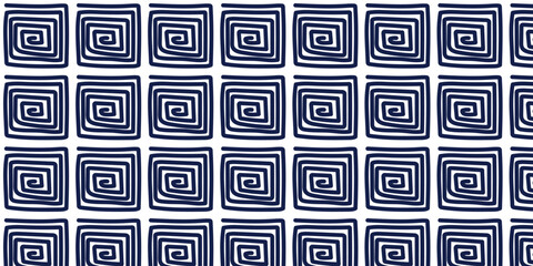 Abstract blue box pattern on white background