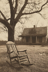 Rocking Chair on the Lawn.