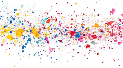 splash of colorful smeared paint transparent background