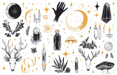 Mystical Elements Set.