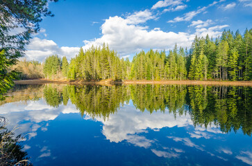 Majestic mountain lake in Canada.