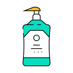 body lotion hygiene line icon vector. body lotion hygiene sign. isolated symbol illustration