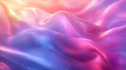 Obraz premium Soft watercolor ribbons, New Year Eve background, pastel hues, dreamy effect, ethereal composition.