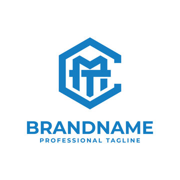 Letters CMT Hexagon Logo, for CMT, CTM, MCT, MTC, TCM, TMC initials