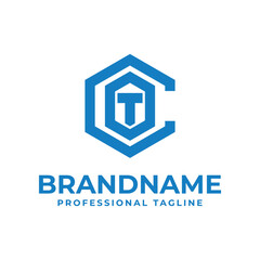 Letters COT Hexagon Logo, for COT, CTO, OCT, OIC, OTC, OTC initials