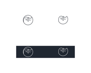 Dog and cat logo design template vector, line of pet logo design suitable for pet shop, store, cafe, business, hotel, veterinary clinic, Domestic animal vector illustration logotype, sign, symbol